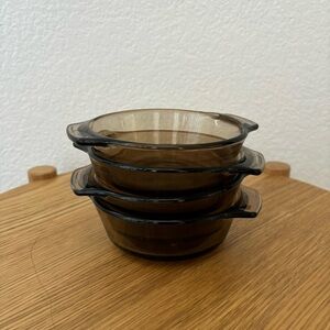 Set of 4 vintage Lovenware casserole dishes
